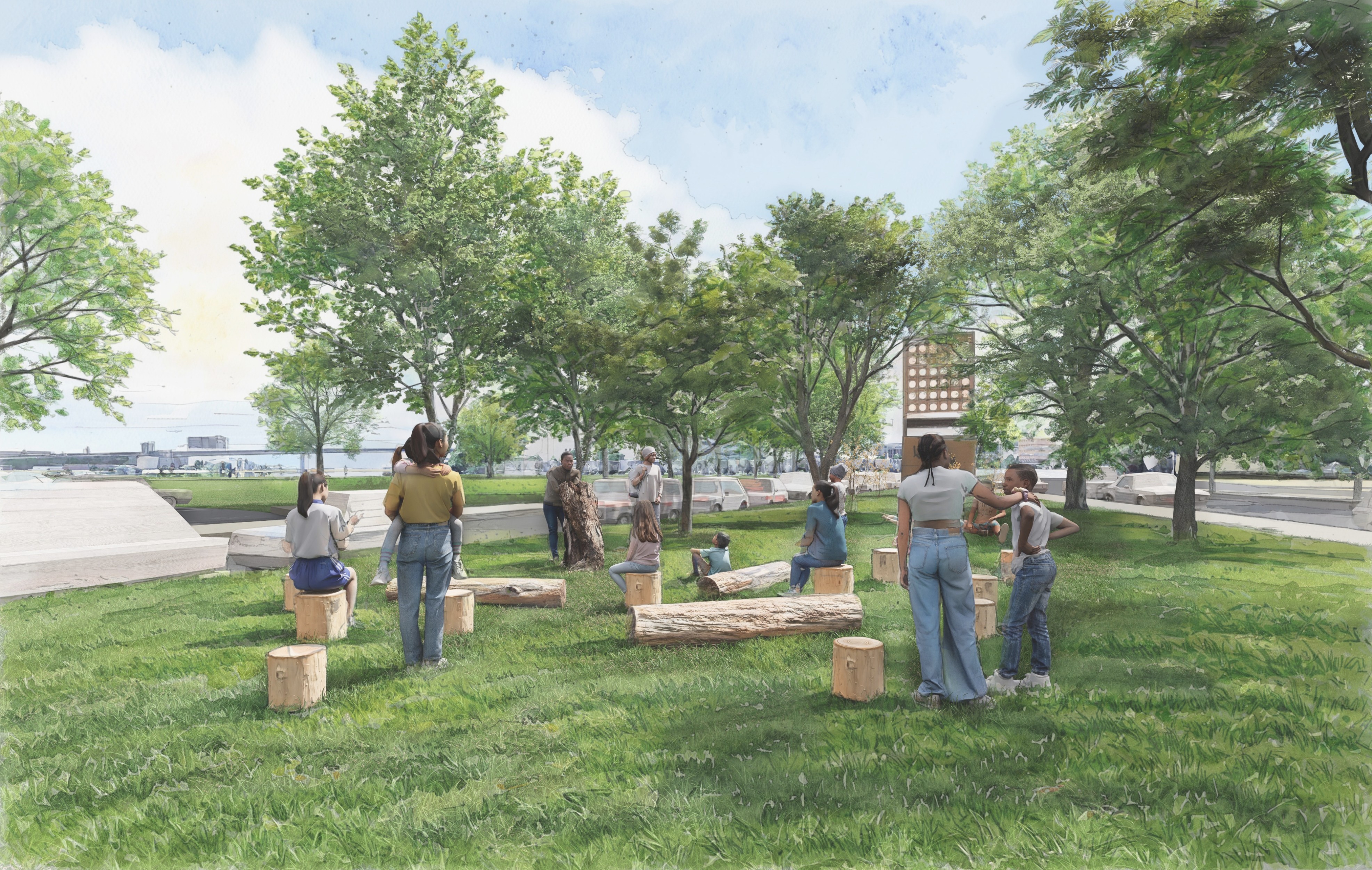 Rendering of proposed outdoor classroom: option 2